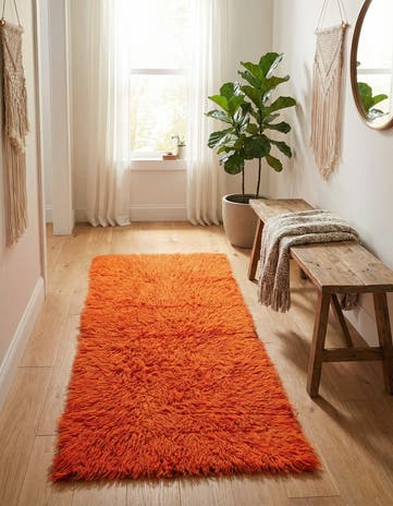 2' x 4' 6 Hand Knotted Moroccan Wool Runner Rug