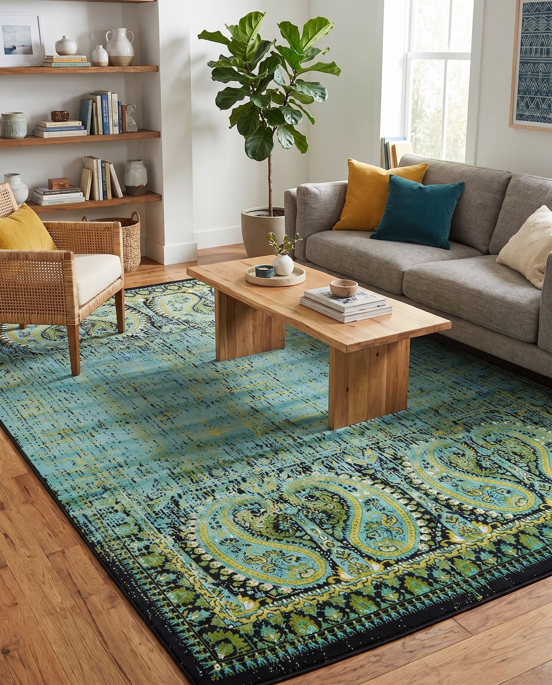 Aquamarine Ankara Rug