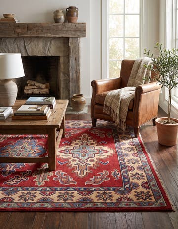 3' 3 x 5' 5 Hand Knotted Kazak Rug