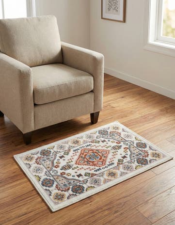 Ivory Kamala Washable Rug