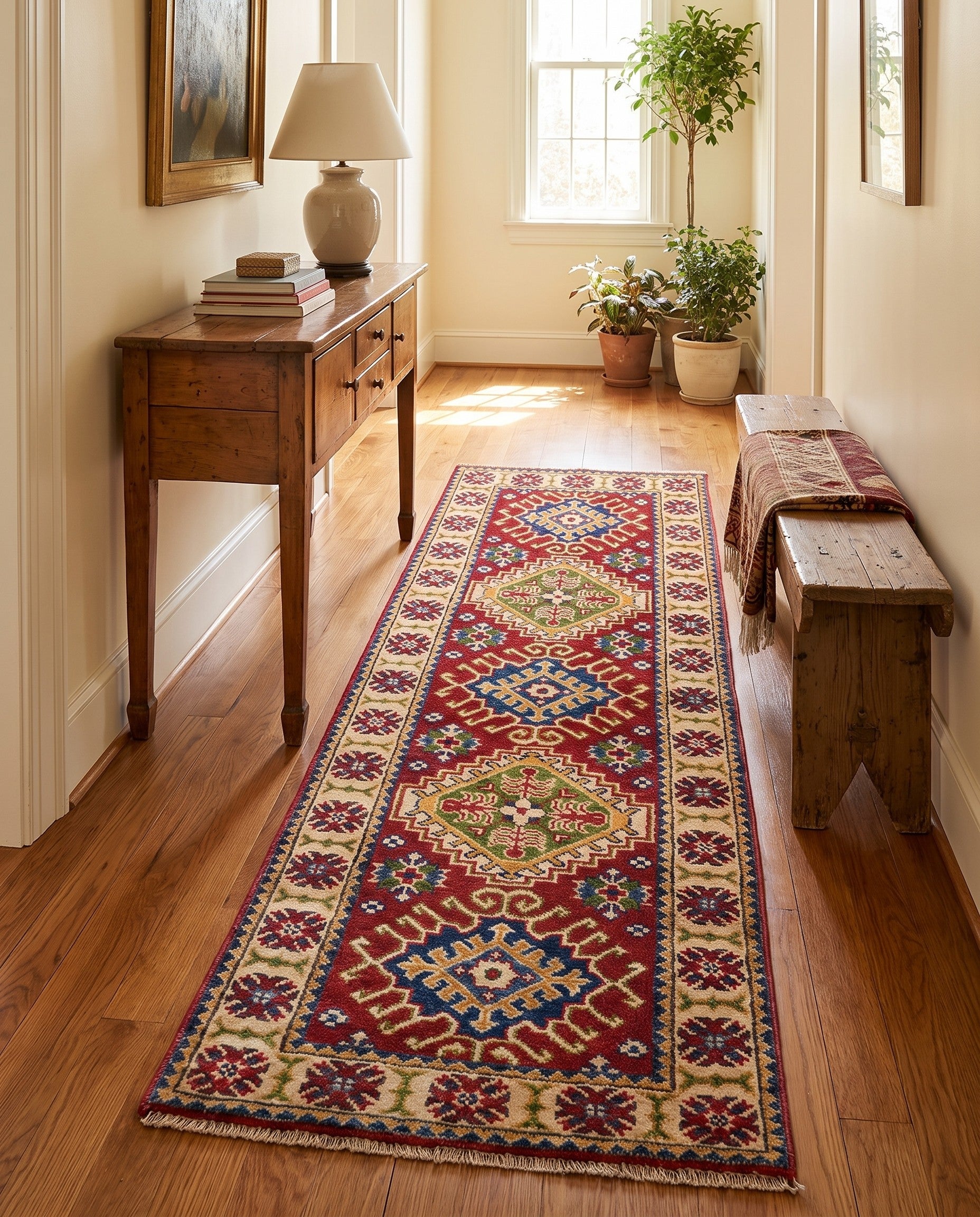 2' 2 x 5' 11 Hand Knotted Kazak Runner Rug