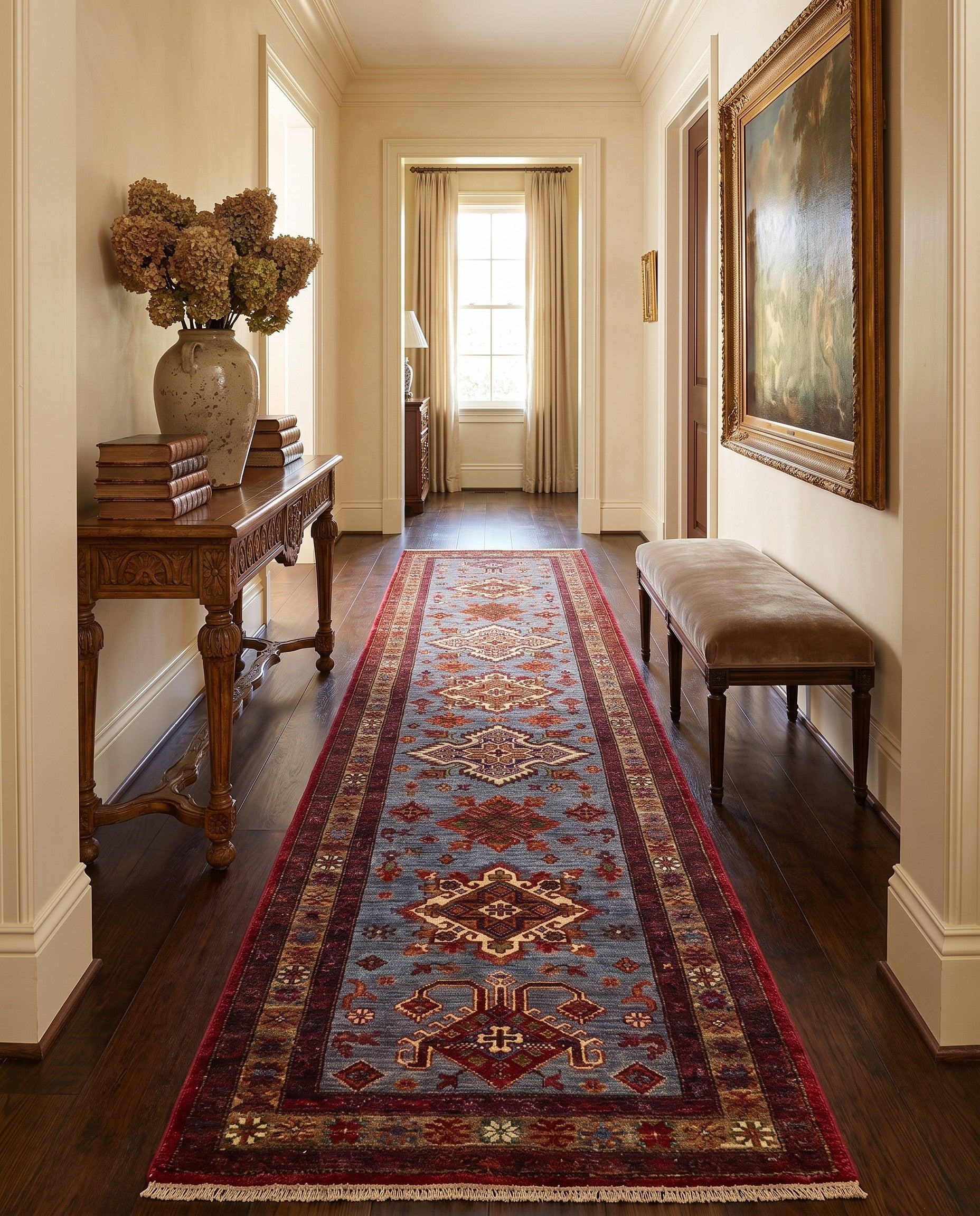 2' 8 x 10' Hand Knotted Kazak Runner Rug