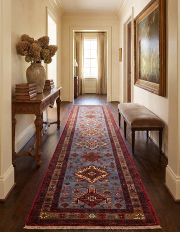 2' 8 x 10' Hand Knotted Kazak Runner Rug