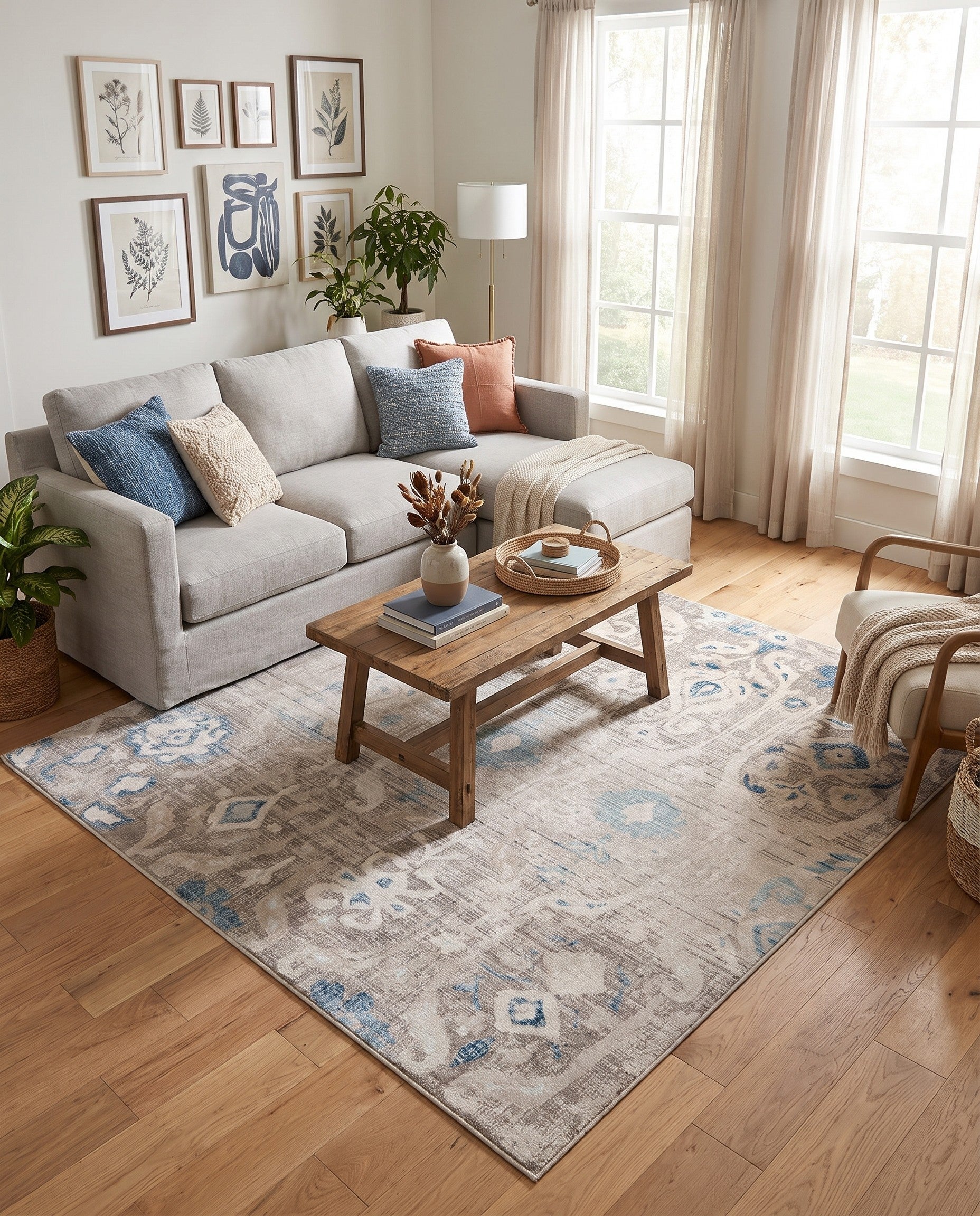 Dark Gray Restoration Tapis Carré