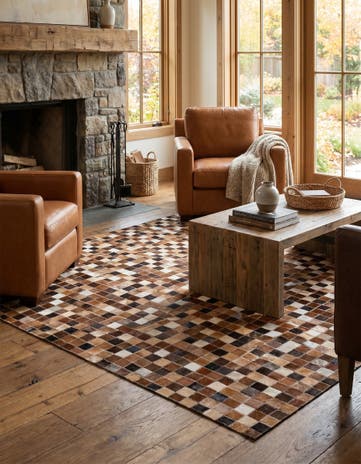 3' 11 x 5' 11 Cowhide Stocks Rug