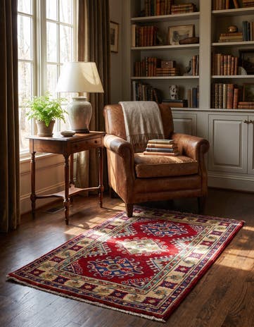 2' x 3' 1 Hand Knotted Kazak Rug