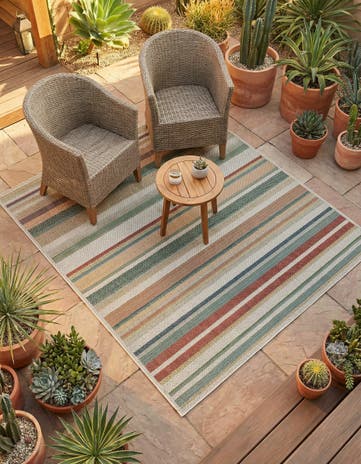 Easy-Clean Baja Indoor / Outdoor Square Rug