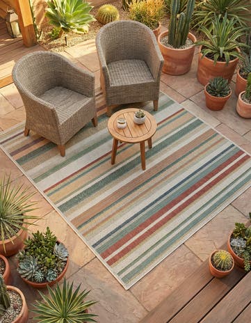 Easy-Clean Baja Indoor / Outdoor Square Rug