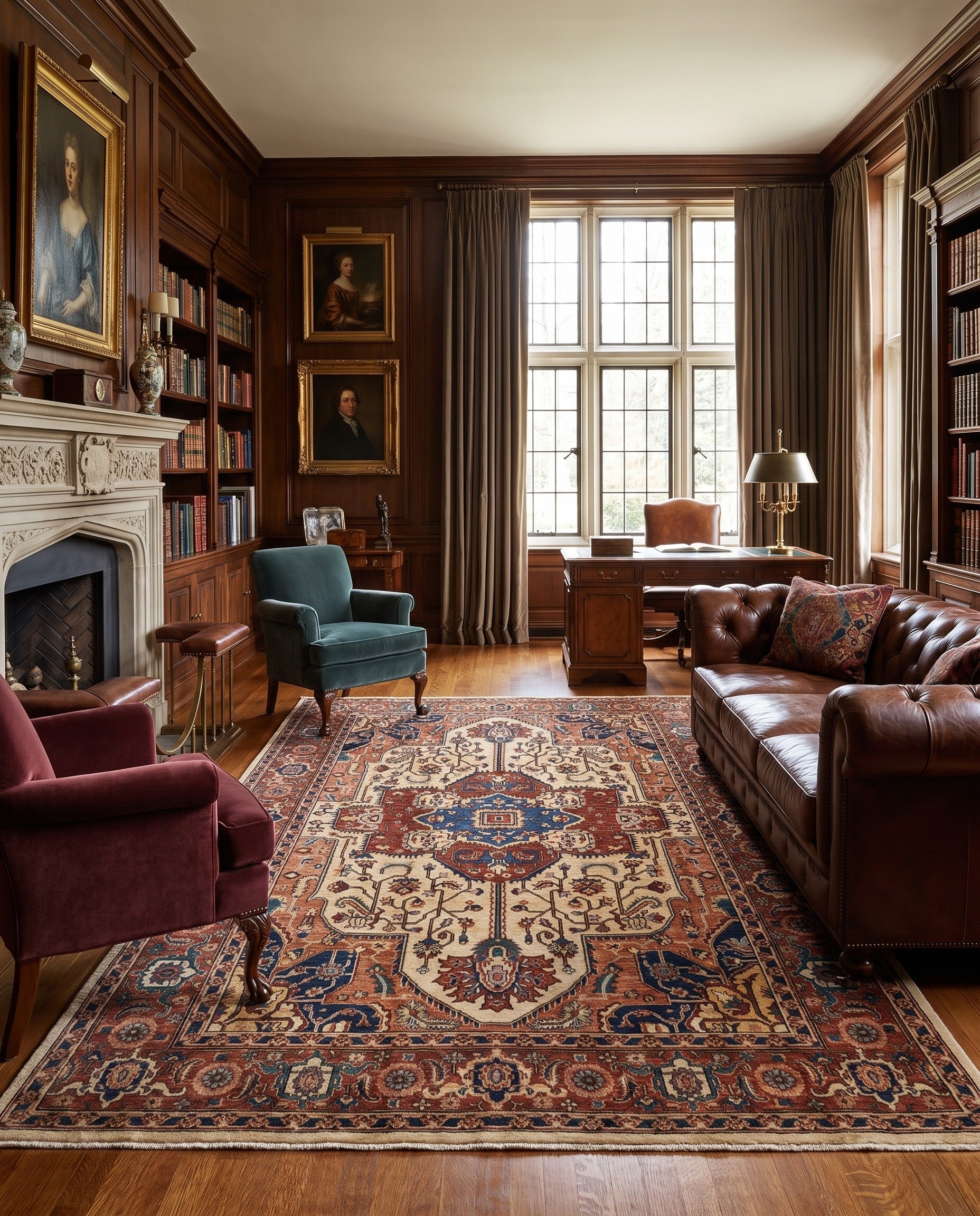 6' 9 x 9' 11 Hand Knotted Heriz Rug