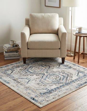 4' x 4' Charlotte Square Rug