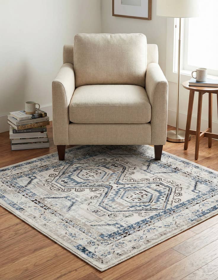 Detail image of 4' x 4' Charlotte Square Rug