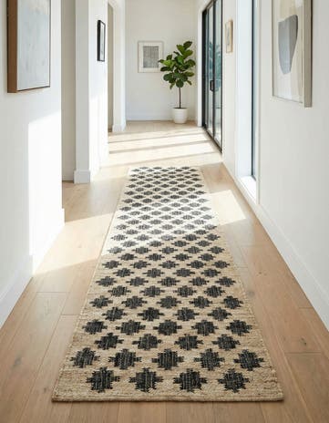 2' 7 x 12' Hand Woven Kala Handwoven Jute Runner Rug