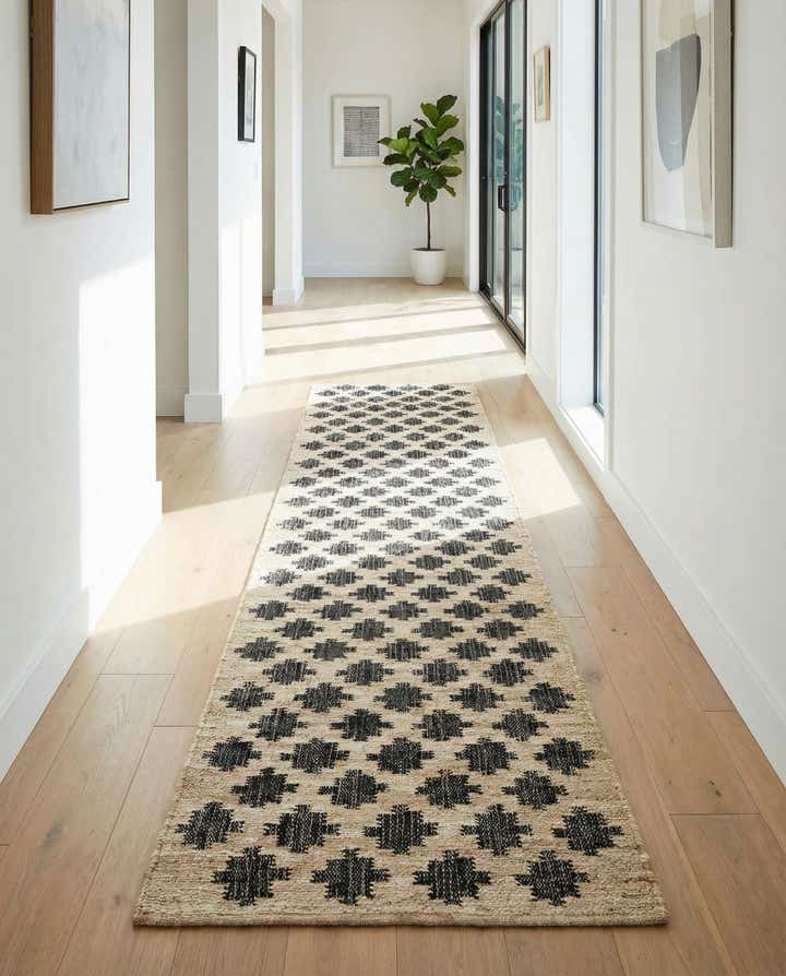 2' 7 x 12' Hand Woven Kala Handwoven Jute Runner Rug