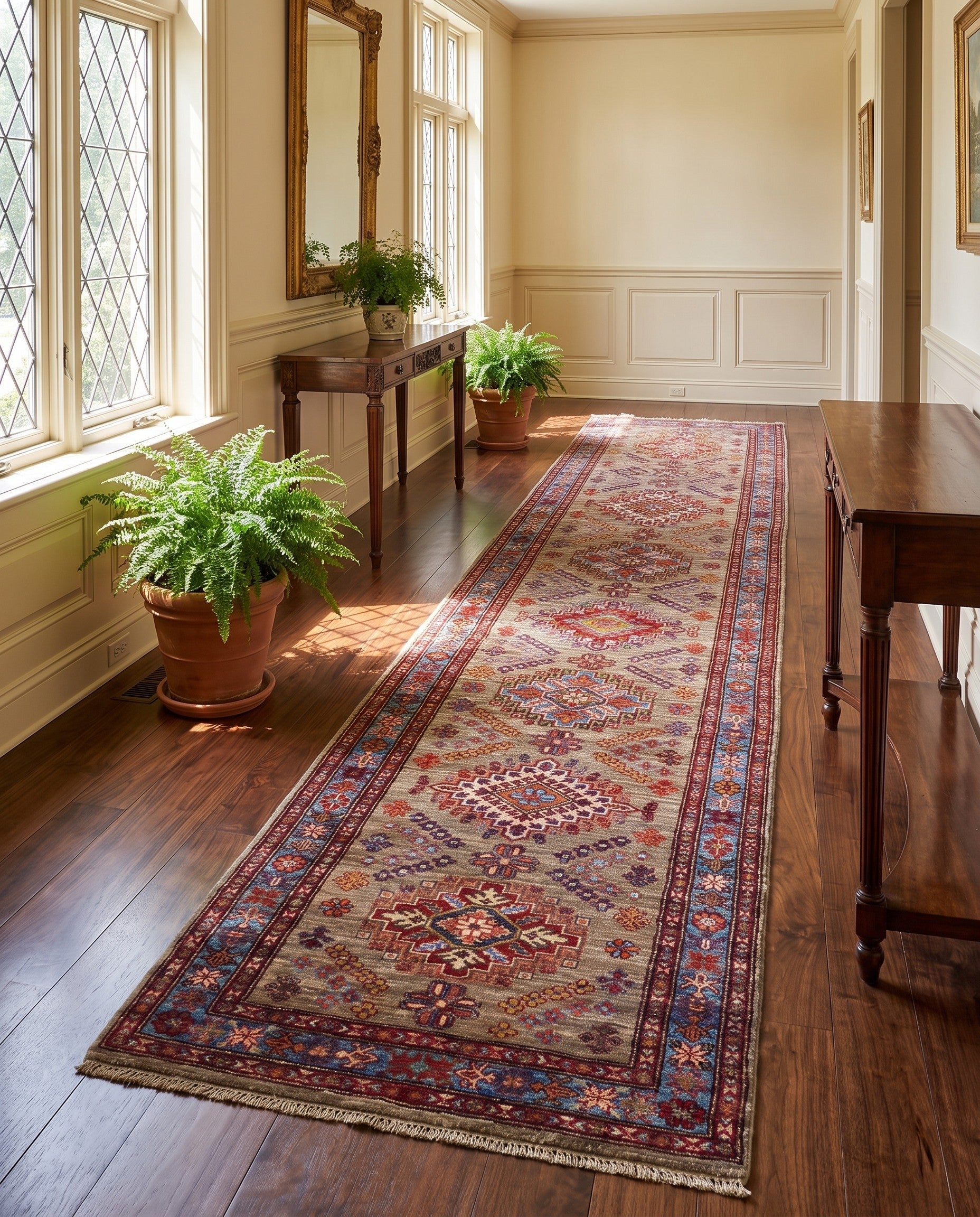 2' 9 x 10' 7 Hand Knotted Kazak Runner Rug