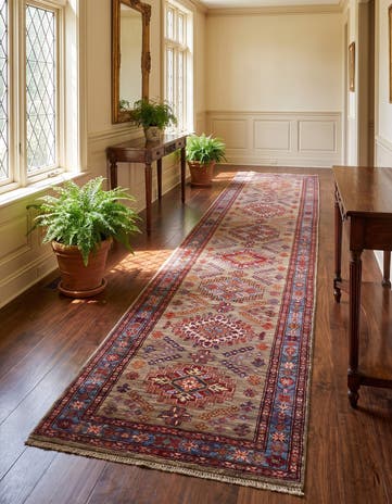 2' 9 x 10' 7 Hand Knotted Kazak Runner Rug
