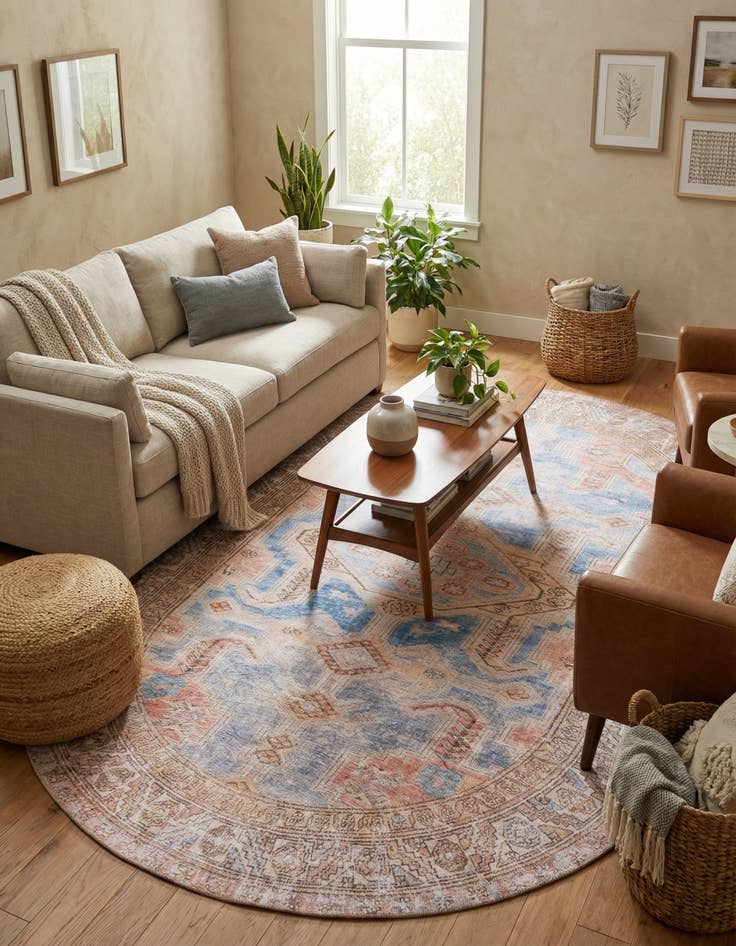 Detail image of 7' 6 x 10' 6 Timeless Oval Rug