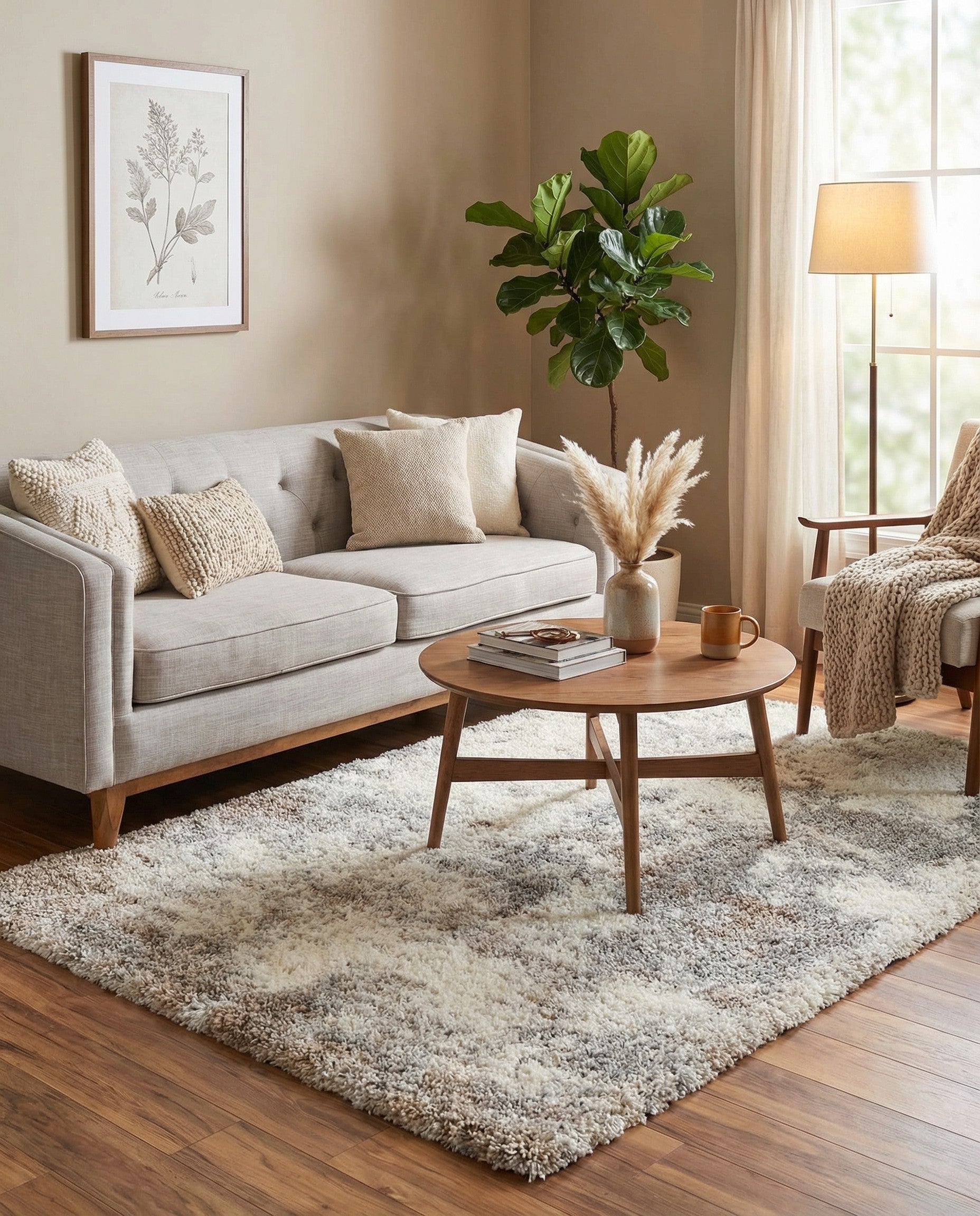 5' 3 x 8' Soft Touch Shag Rug