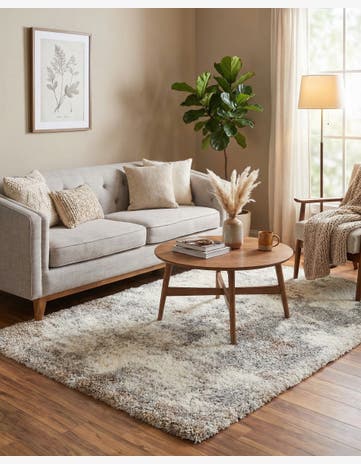 Khaki Soft Touch Shag Rug