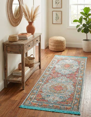 Light Blue Santiago Runner Rug