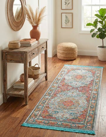 Light Blue Santiago Runner Rug