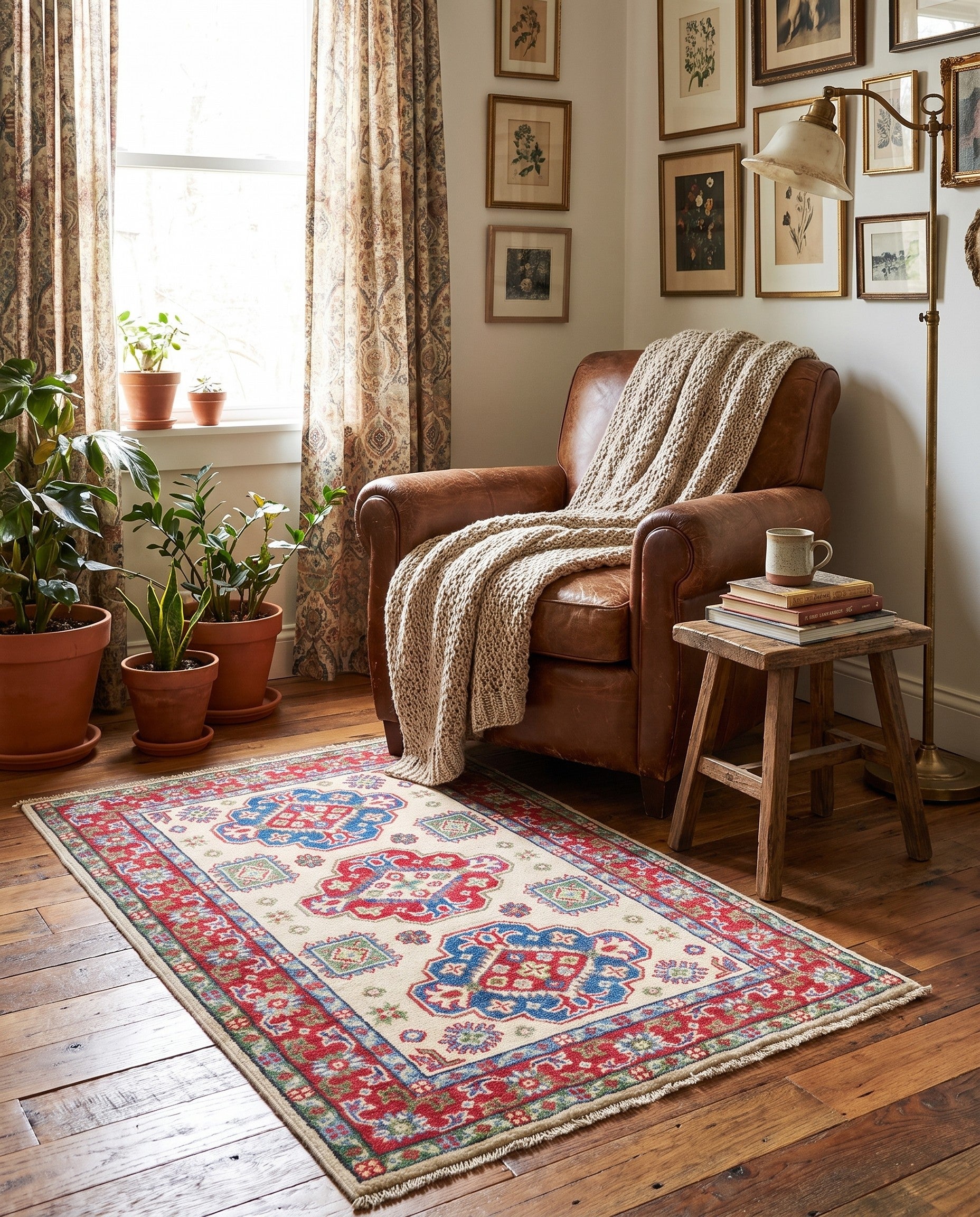 2' 6 x 4' 2 Hand Knotted Kazak Rug