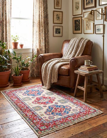 2' 6 x 4' 2 Hand Knotted Kazak Rug