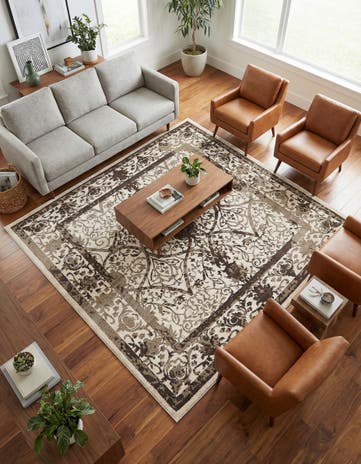 Beige Miranda Square Rug