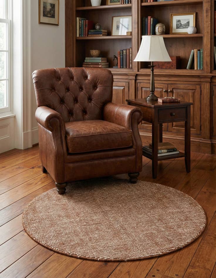 Detail image of 3' 1 x 3' 1  Hand Woven Jill Zarin English Manor Wool Round Rug