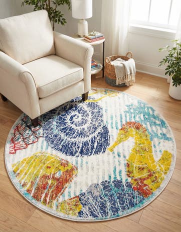 4' x 4' Ariel Round Rug