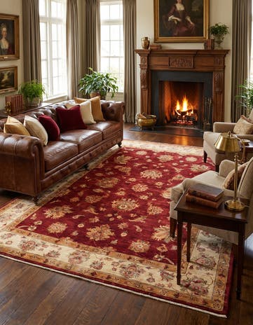 5' 8 x 7' 11 Hand Knotted Ziegler Rug