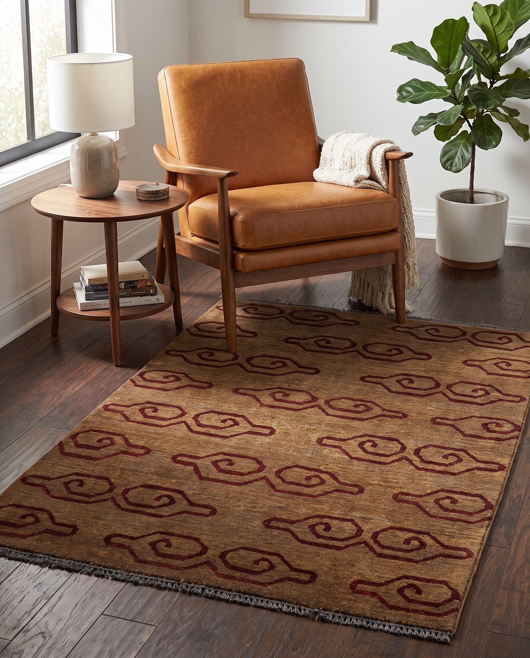 3' 4 x 5' Hand Knotted Ziegler Modern Rug