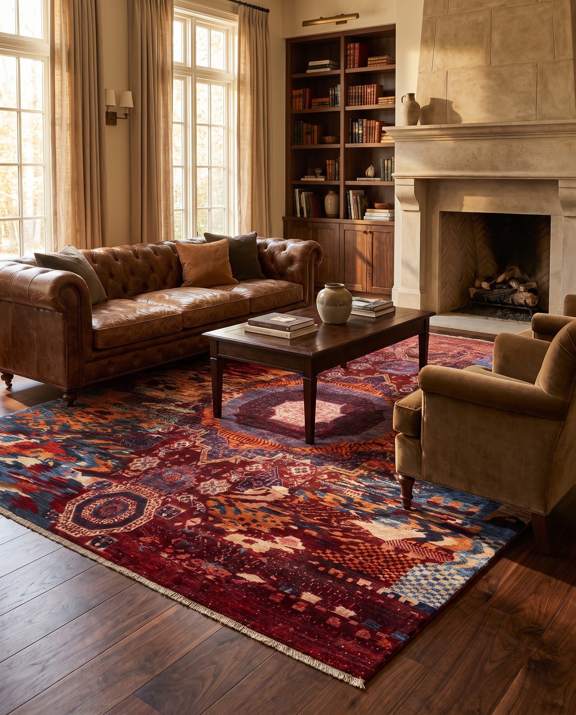 8' x 9' 6 Hand Knotted Mamluk Ziegler Rug