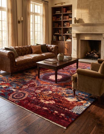 8' x 9' 6 Hand Knotted Mamluk Ziegler Rug