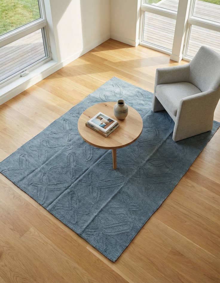 Detail image of 5' 3 x 6' 5 Hand Woven Kilim Modern Wool Square Rug