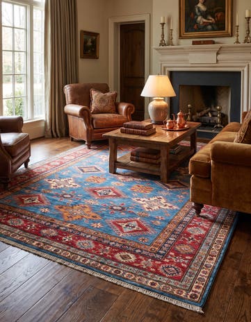 5' 1 x 6' 10 Hand Knotted Kazak Rug