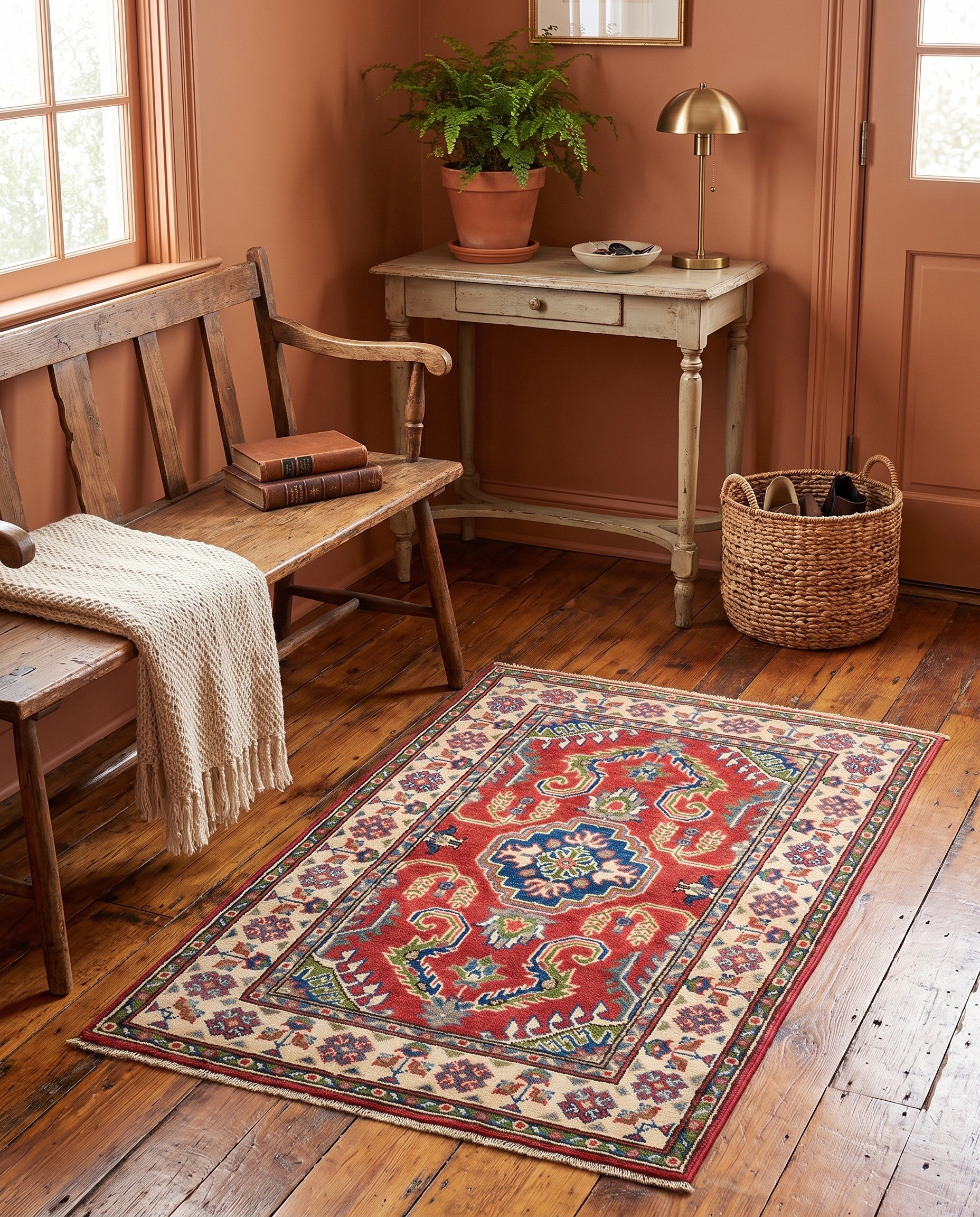 2' 7 x 4' 1 Hand Knotted Kazak Rug