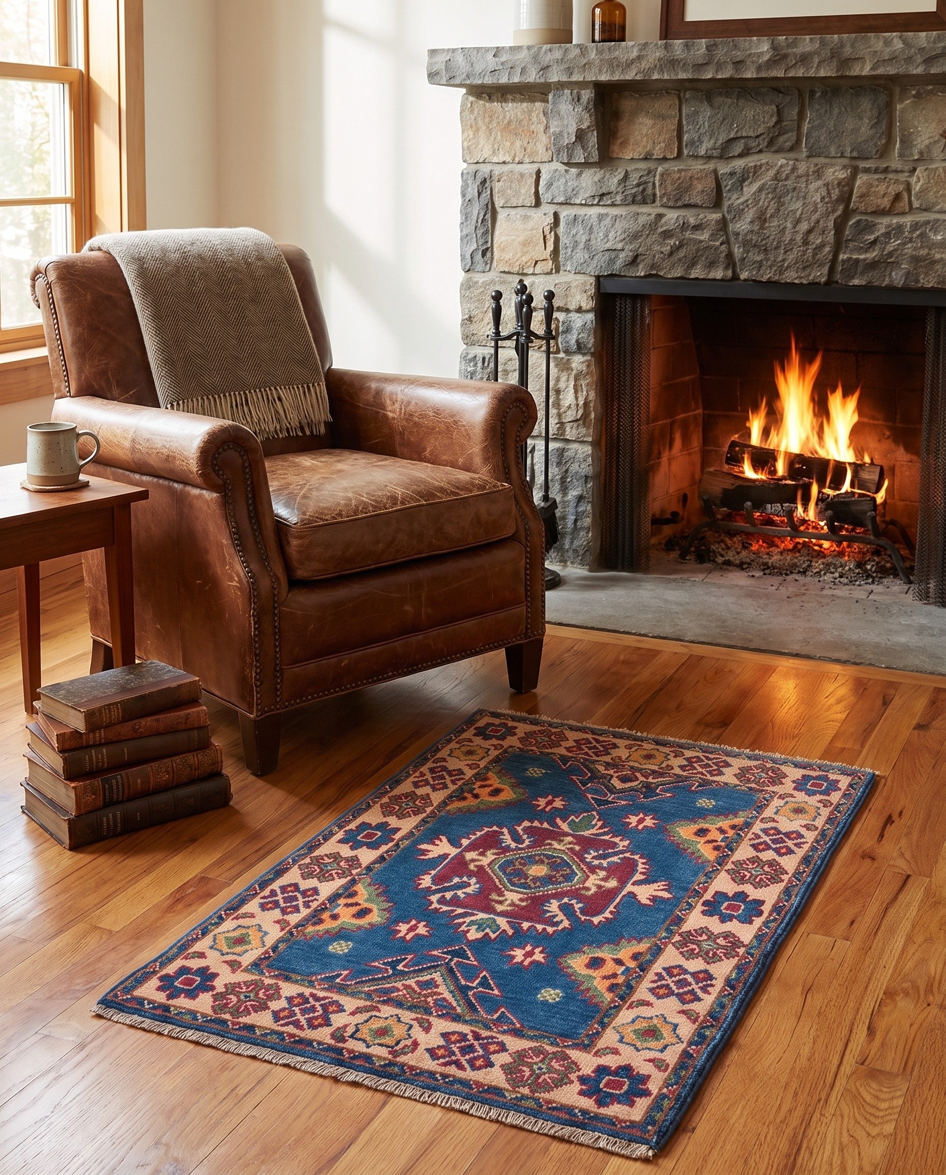1' 10 x 2' 10 Hand Knotted Kazak Rug