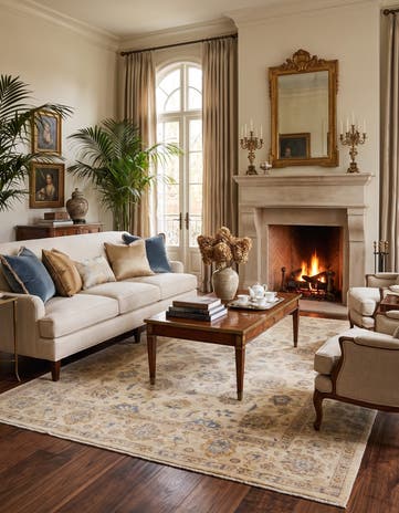 6' 6 x 9' 11 Hand Knotted Ziegler Rug