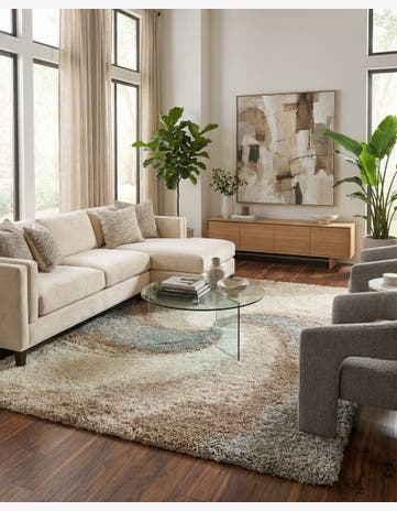 Khaki Soft Touch Shag Rug