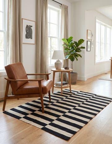3' 3 x 4' 9 Hand Woven Kilim Modern Wool Rug
