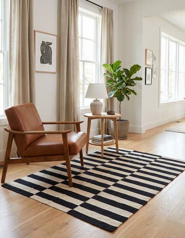 3' 3 x 4' 9 Hand Woven Kilim Modern Wool Rug