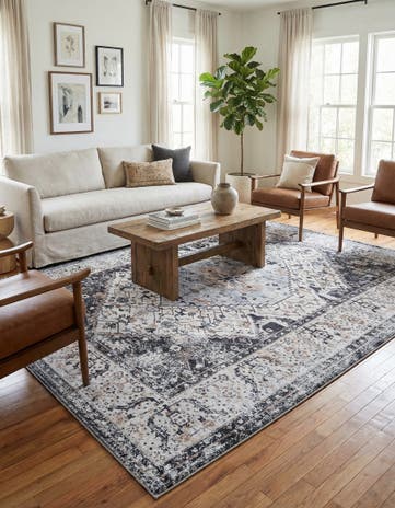 Linen Charcoal Yara Rug