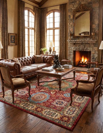 5' 9 x 8' Hand Knotted Ariana Ziegler Rug