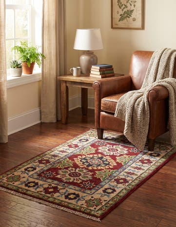 1' 11 x 3' Hand Knotted Kazak Rug