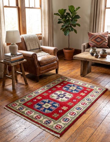 2' 1 x 2' 11 Hand Knotted Kazak Rug