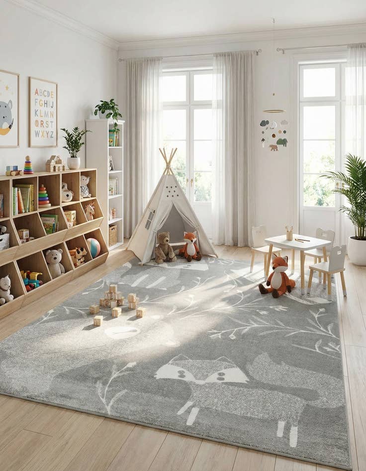 Detail image of 10' x 14' Whimsy Kids Rug