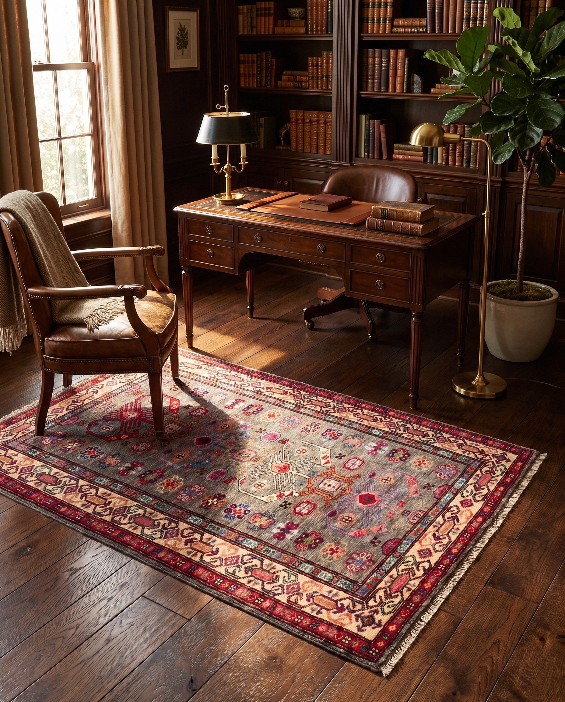3' 3 x 5' 4 Hand Knotted Kazak Rug