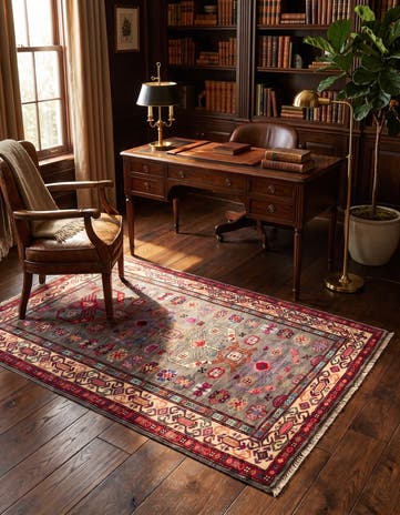 3' 3 x 5' 4 Hand Knotted Kazak Rug