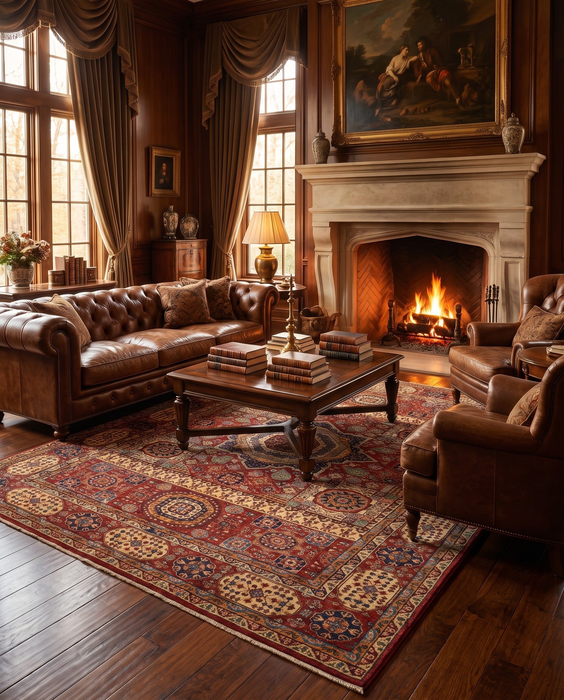6' 9 x 9' 8 Hand Knotted Mamluk Ziegler Rug