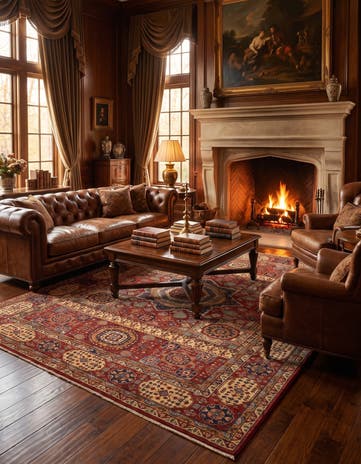 6' 9 x 9' 8 Hand Knotted Mamluk Ziegler Rug